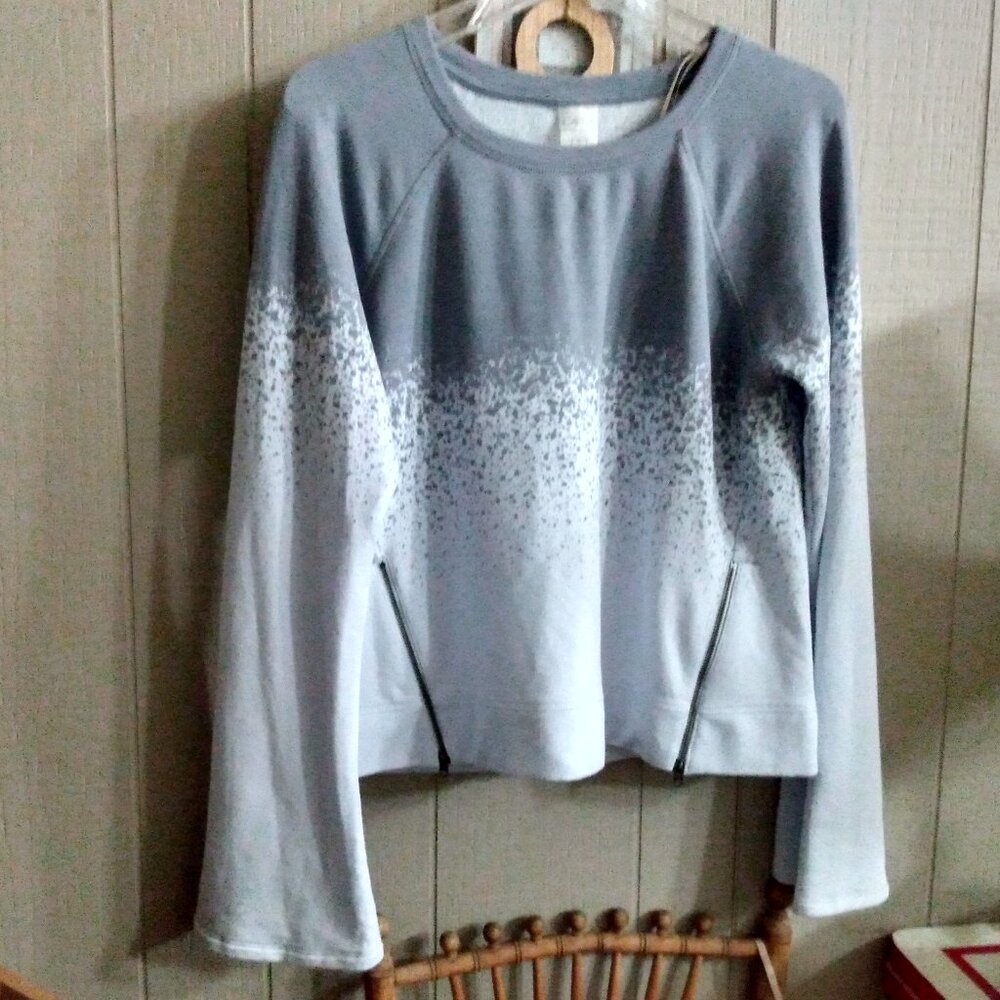 Calia Carrie Underwood Splatter Flare Sleeve Soft Pullover Sweatshirt M